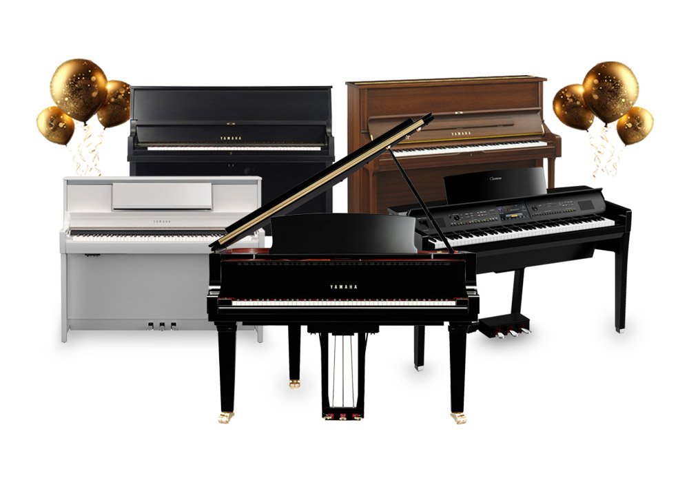 Group of pianos